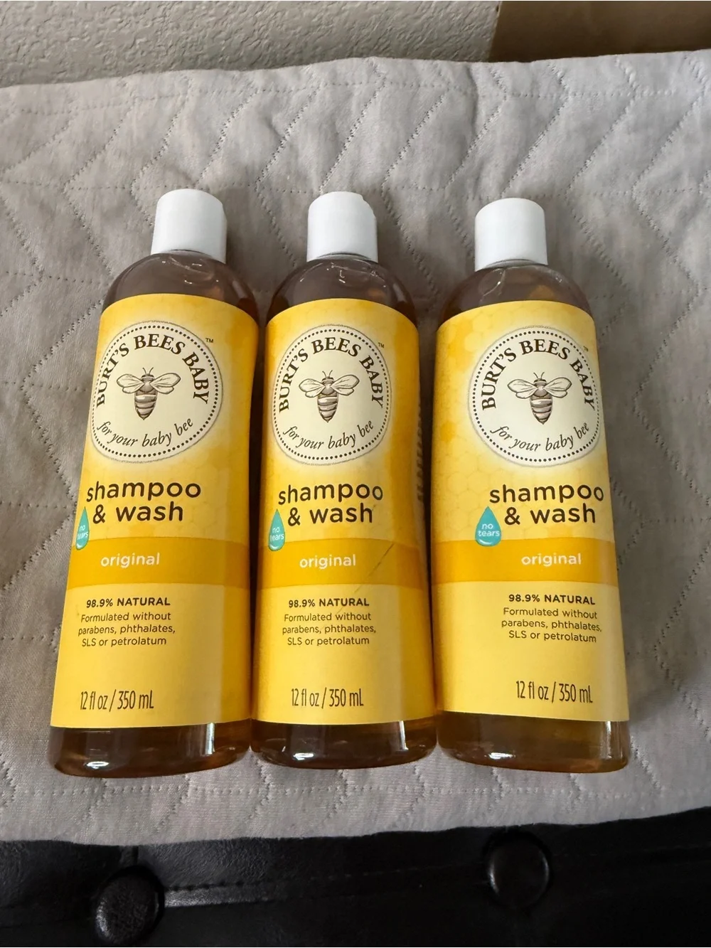 Burt's Bees Baby Original Shampoo & Wash - Yellow Labels Bundle (3 Bottles) New